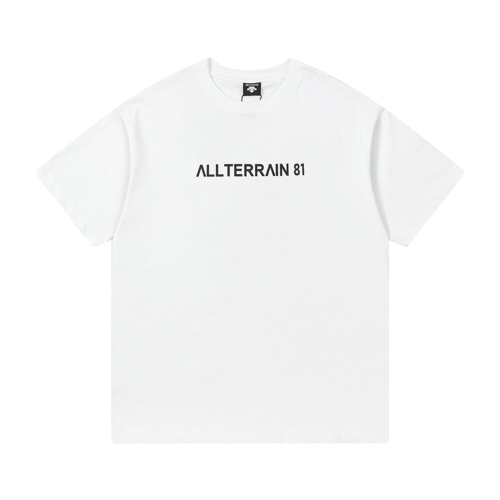 Short-Sleeved T-Shirt With Letter Print White Descente